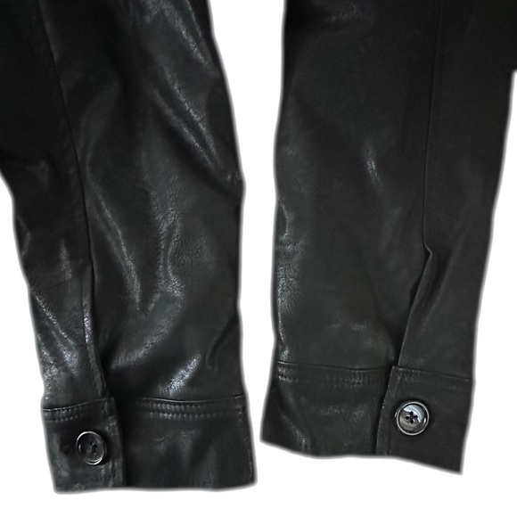 ASOS DESIGN Men’s Faux Leather Belted Trench Coat In Black Size: XL - Picture 10 of 15